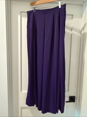 Ann Taylor Purple pleated palazzo pants